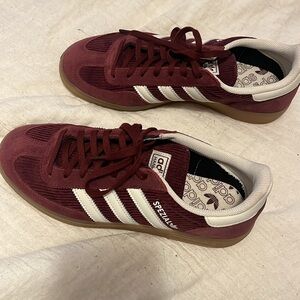 COPY - Adidas Burgundy Sneakers with White Stripes